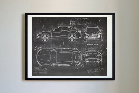 Maserati Levante (2017) da Vinci Sketch Art Print (#293)