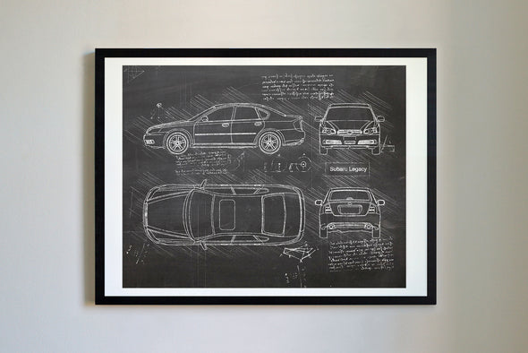 Subaru Legacy Sedan (2003-09) da Vinci Sketch Art Print (#685)