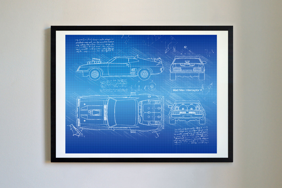 Mad Max Interceptor II (1981) da Vinci Sketch Art Print | DolanPaperCo