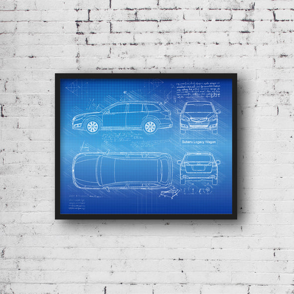 Subaru Legacy Wagon (2009-14) da Vinci Sketch Art Print (#935)