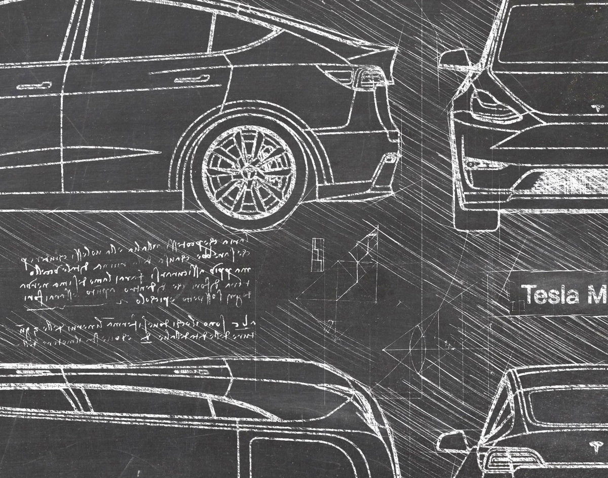 Tesla model store y drawing