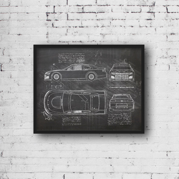 Chevrolet Camaro NASCAR (2018) da Vinci Sketch Art Print (#527)