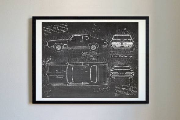 Pontiac GTO The Judge (1969) da Vinci Sketch Art Print (#302)