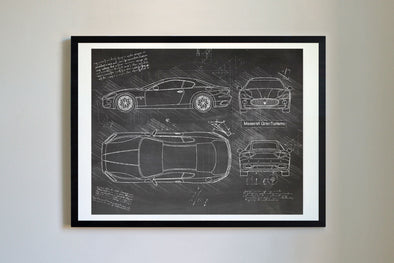 Maserati Gran Turismo (2007) da Vinci Sketch Art Print (#292)