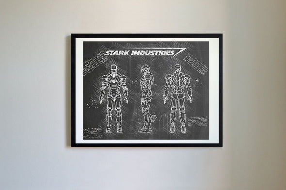 Iron Man Mark III da Vinci Sketch Art Print (#112)