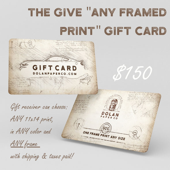 Dolan Paper Co - Gift Cards - GIVE THE GIFT OF AUTOMOTIVE ART!