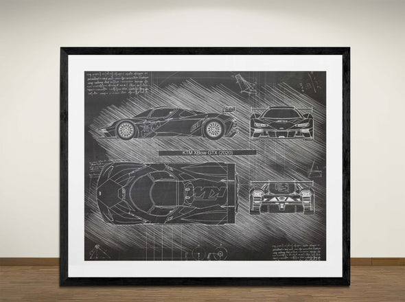 KTM XBow GTX (2020) - Sketch Style, Car Patent, Blueprint Poster, Blue Print, (#3030)