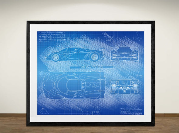 KTM XBow GTX (2020) - Sketch Style, Car Patent, Blueprint Poster, Blue Print, (#3030)
