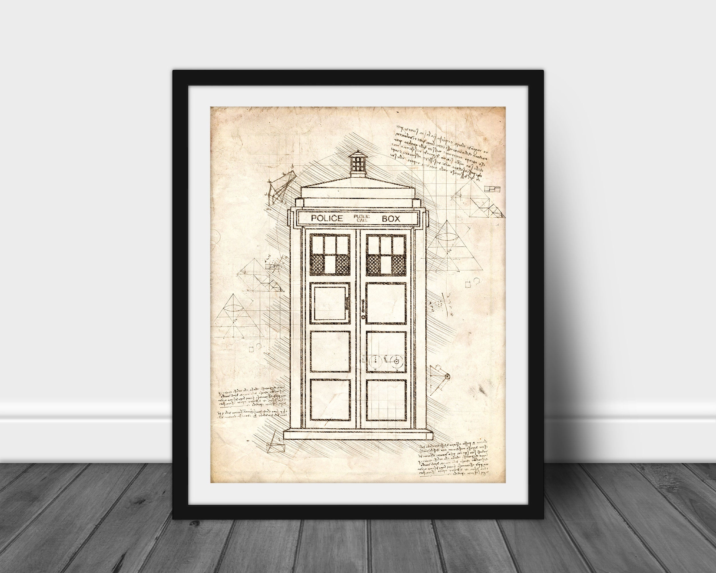 tardis line drawing