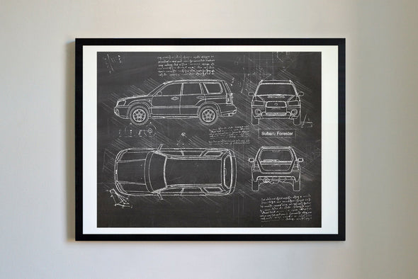 Subaru Forester (2003-08) da Vinci Sketch Art Print (#787)