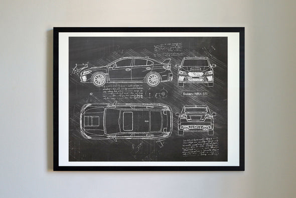 Subaru WRX STi (2019-Present) da Vinci Sketch Art Print (#714)
