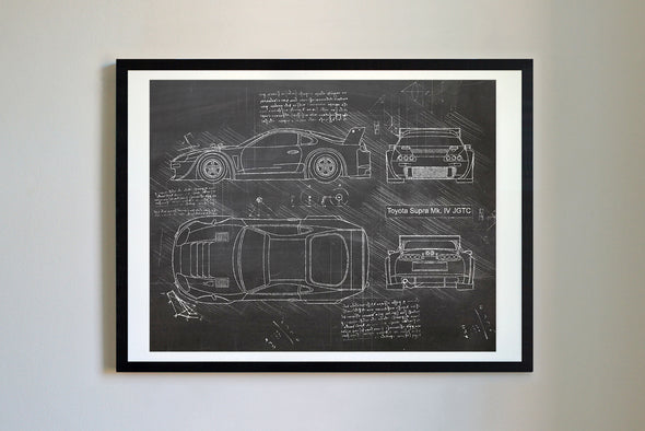 Toyota Supra Mk IV JGTC (1995) da Vinci Sketch Art Print (#182)
