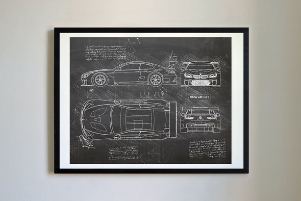 BMW M6 GT3 (2016) da Vinci Sketch Art Print (#247)