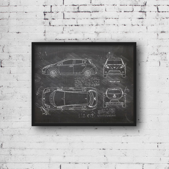 Nissan Leaf (2010-17) da Vinci Sketch Art Print (#843)