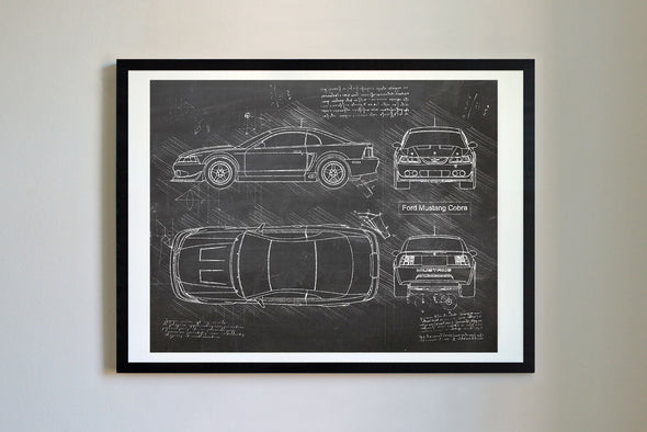 Ford Mustang Cobra (2003-04) da Vinci Sketch Art Print (#752)