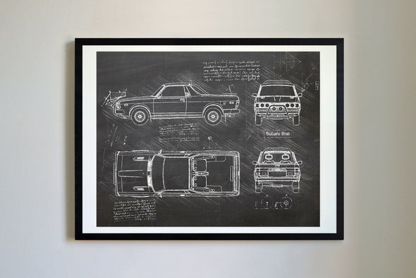 Subaru BRAT (1978-94) da Vinci Sketch Art Print (#359)
