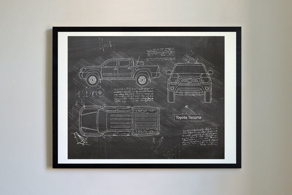Toyota Tacoma Double Cab (2004-15) da Vinci Sketch Art Print (#586)