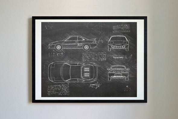 Toyota MR2 (1989-99) da Vinci Sketch Art Print (#272)