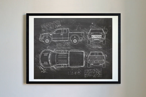 Ford F-150 SVT Raptor (2012-16) da Vinci Sketch Art Print (#481)