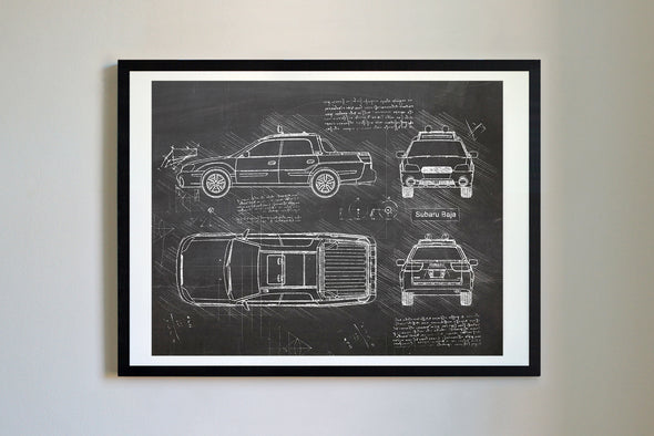 Subaru BAJA (2003-06) da Vinci Sketch Art Print (#364)