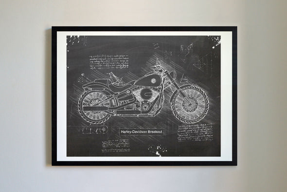 Harley-Davidson Breakout (2017-Present) da Vinci Sketch Art Print (#637)