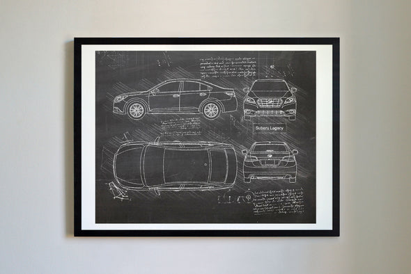 Subaru Legacy (2015-Present) da Vinci Sketch Art Print (#638)