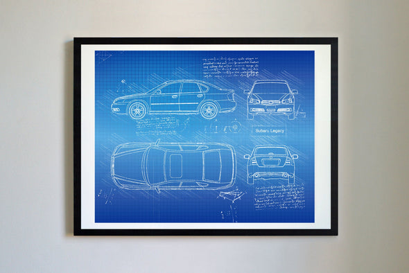 Subaru Legacy Sedan (2003-09) da Vinci Sketch Art Print (#685)