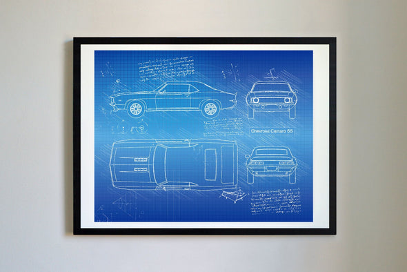 Chevrolet Camaro SS (1969) da Vinci Sketch Art Print (#414)