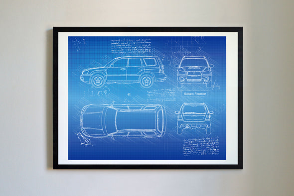 Subaru Forester (2003-08) da Vinci Sketch Art Print (#787)