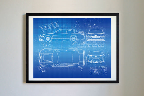 Ford Mustang NASCAR (2019) da Vinci Sketch Art Print (#763)