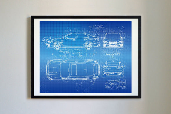 Subaru WRX STi (2019-Present) da Vinci Sketch Art Print (#714)
