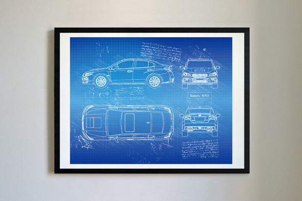 Subaru WRX (2018-Present) da Vinci Sketch Art Print (#405)