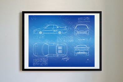 Toyota MR2 (1989-99) da Vinci Sketch Art Print (#272)