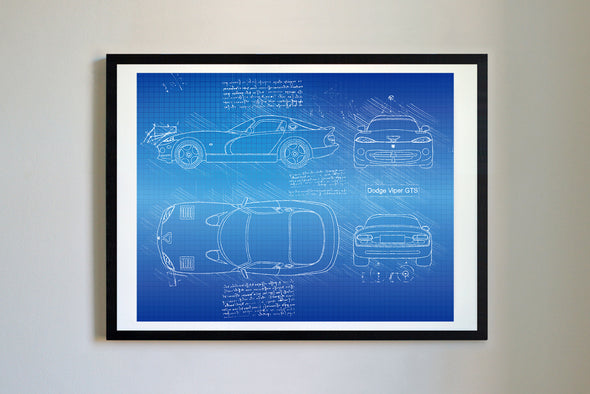 Dodge Viper GTS (1999) da Vinci Sketch Art Print (#217)