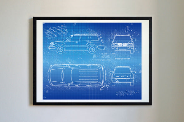 Subaru Forester (1997-02) da Vinci Sketch Art Print (#780)