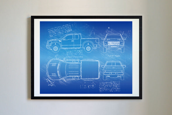 Ford F-150 SVT Raptor (2012-16) da Vinci Sketch Art Print (#481)