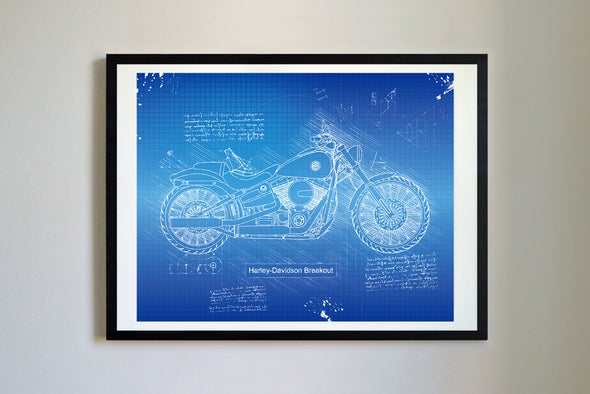 Harley-Davidson Breakout (2017-Present) da Vinci Sketch Art Print (#637)