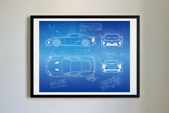 Lexus LFA (2010) da Vinci Sketch Art Print (#255)