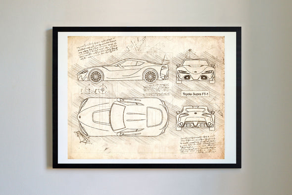 Toyota Supra FT-1 (2015) da Vinci Sketch Art Print (#227)