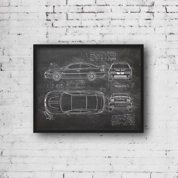 Pontiac GTO (2004-06) da Vinci Sketch Art Print (#867)