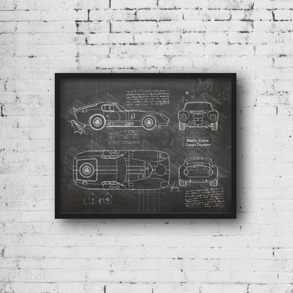 Shelby Cobra Coupe Daytona (1964) da Vinci Sketch Art Print (#876)