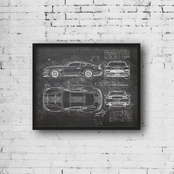 Ford Shelby SuperSnake (2020) da Vinci Sketch Art Print (#968)