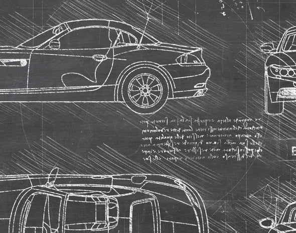BMW Z4 E89 (2009-16) da Vinci Sketch Art Print (#403)
