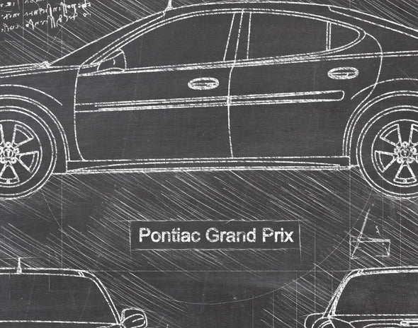 Pontiac Grand Prix (2004-08) da Vinci Sketch Art Print (#940)