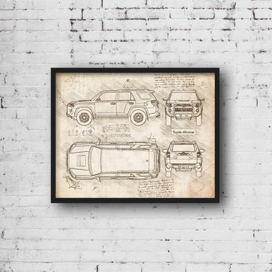 Toyota 4Runner (2013-Present) da Vinci Sketch Art Print (#955)