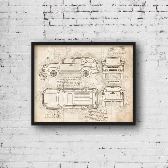 Toyota 4Runner (2009-13) da Vinci Sketch Art Print (#962)