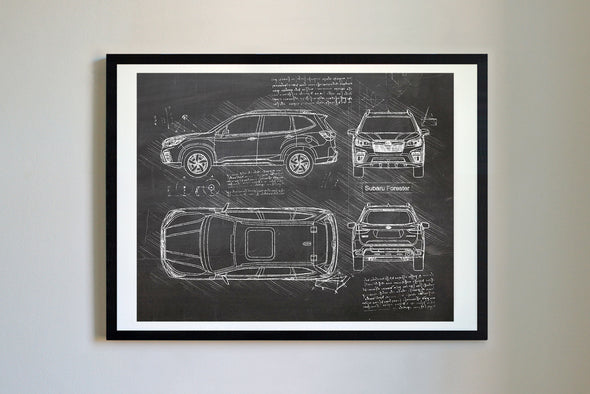 Subaru Forester (2018-Present) da Vinci Sketch Art Print (#667)