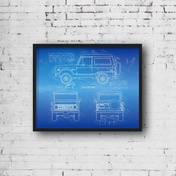 Ford Bronco (1966 - 1969) Sketch Art Print - Sketch Style, Car Patent, Patent, Blueprint Poster, BluePrint, Bronco Car Art (P462)