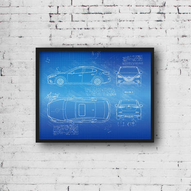 Mazda 3 (2014) Sketch Art Print - Sketch Style, Car Patent, Patent, Blueprint Poster, Car Blue Print, 3 Car Poster, MX5 (P464)