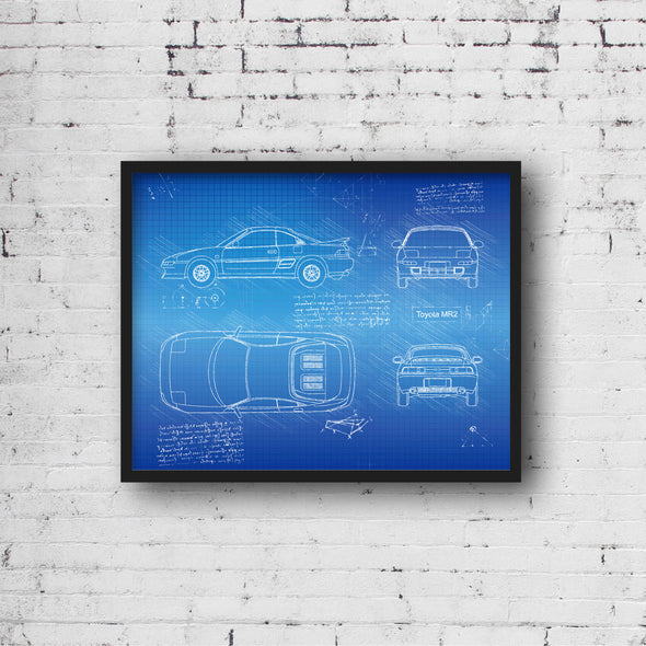 Toyota MR2 (1989 - 99) Sketch Art Print - Sketch Style, Car Patent, Blueprint Poster, Blue Print, Car Poster, (P272)